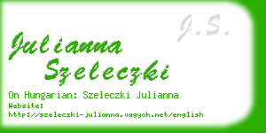 julianna szeleczki business card